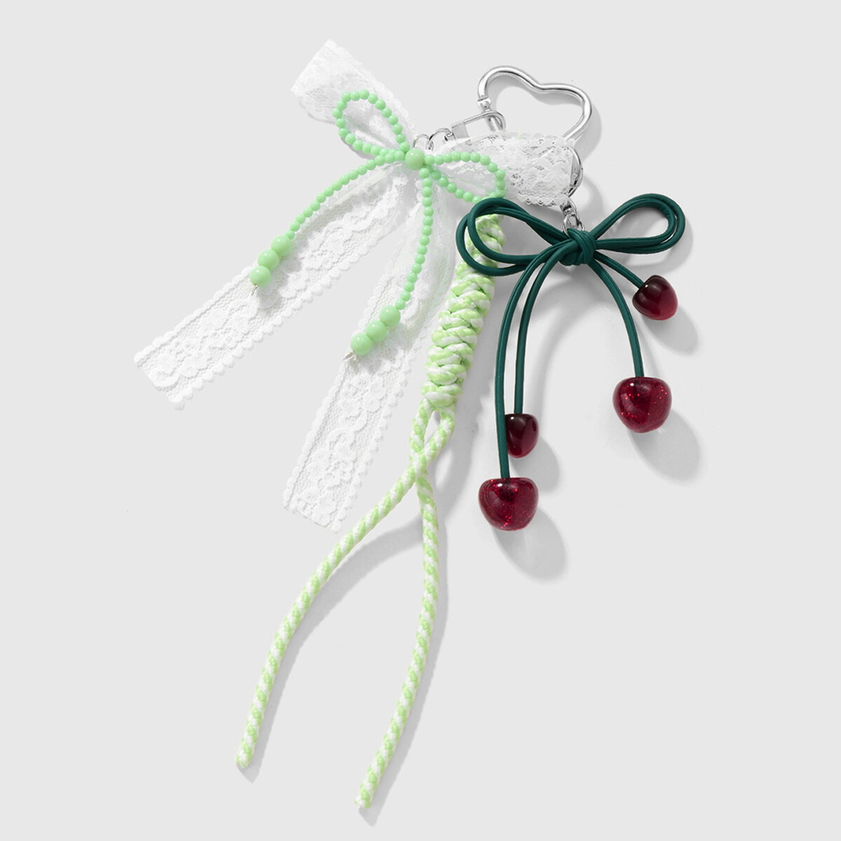 Sweet Bow Knot Cherry Bag Charms Picture4