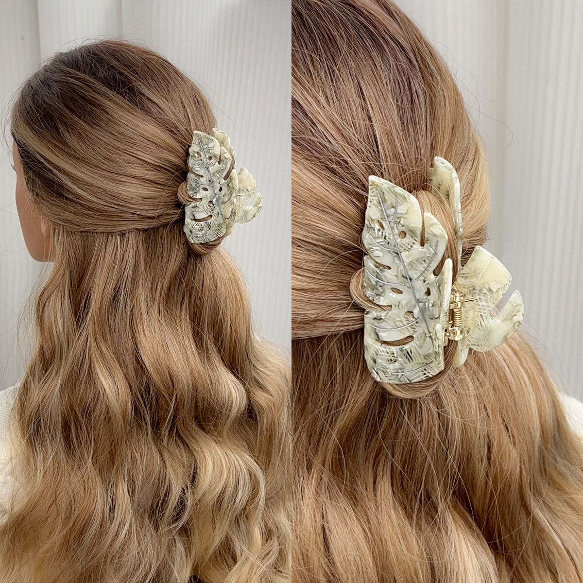 Premium Elegant Leaf Styling Women's Hair Claw 2