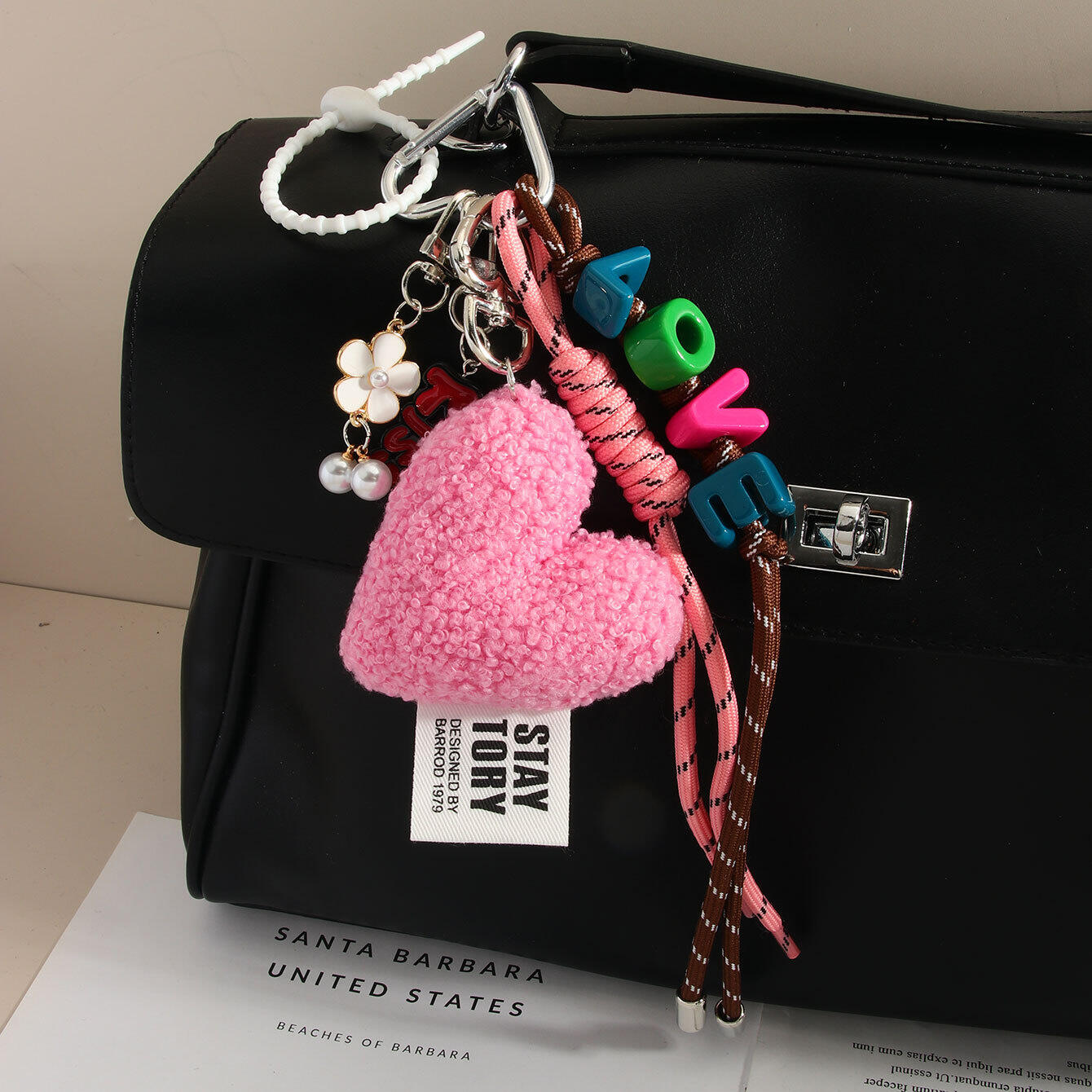 Heart Shaped "LOVE" Bag Charms (Random Letter Colors) 