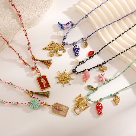 Vacation Beach Gold Marine Organism Women's Pendant Necklaces 2