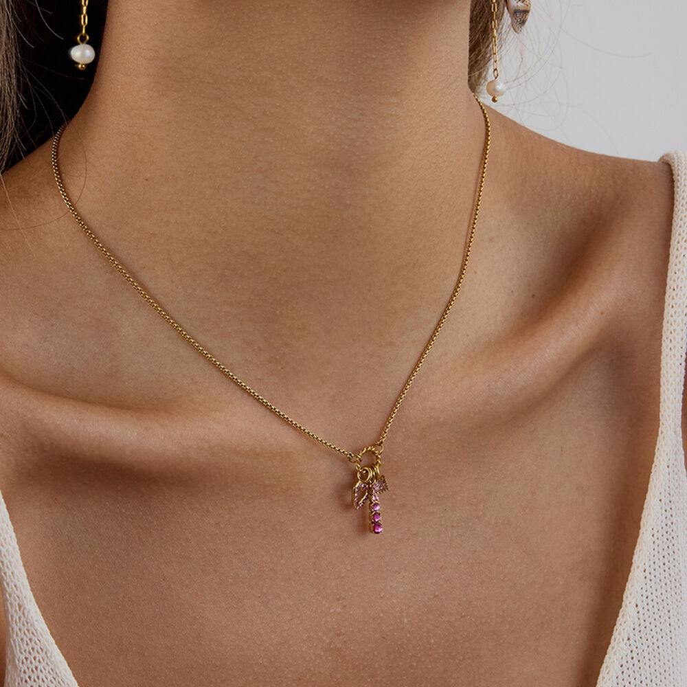 Sweet Heart Stainless Steel Waterproof Gold Color Pendant Necklaces Picture4