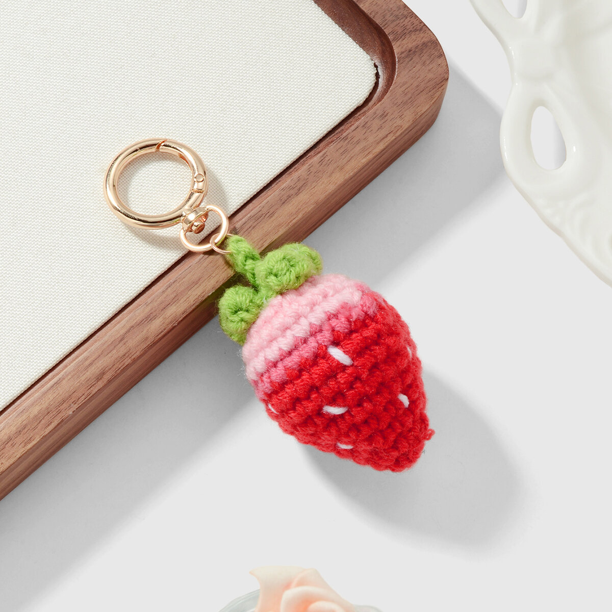 Sweet Strawberry Alloy Bag Charms
