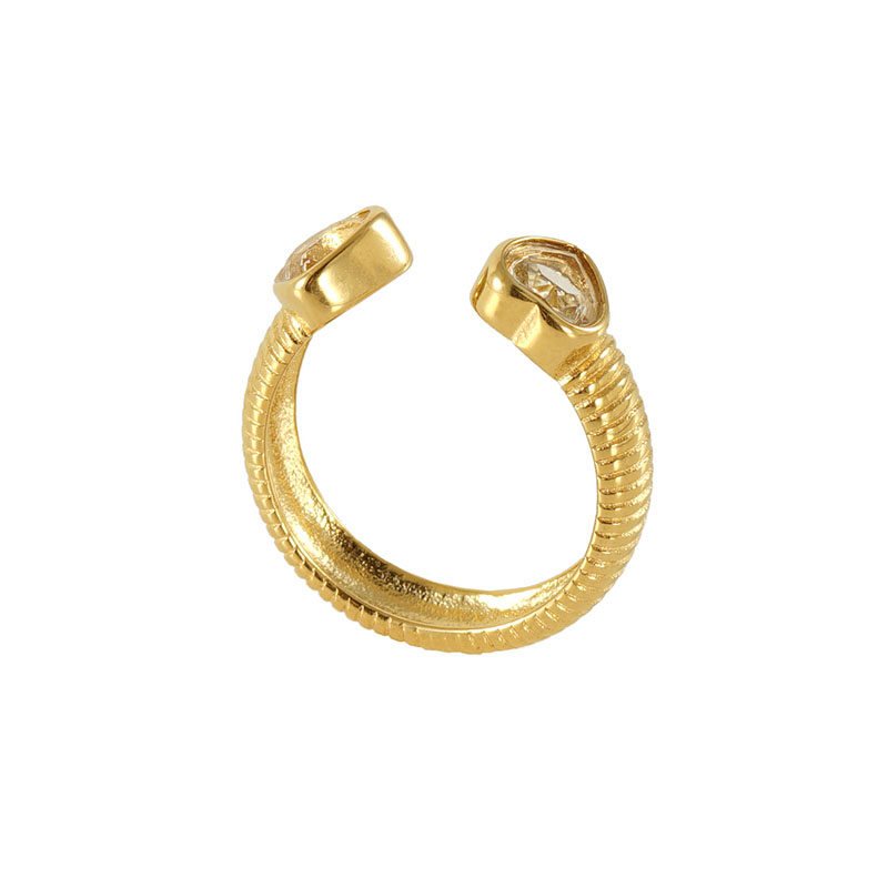 Zx709-Love Ring [White Diamond]/Adjustable Opening 