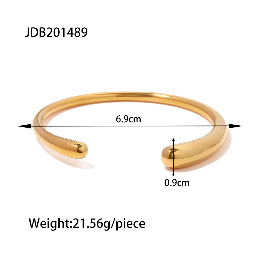 Braccialetti da donna impermeabili in acciaio inossidabile geometrico multistrato, stile semplice, 1 pezzo 