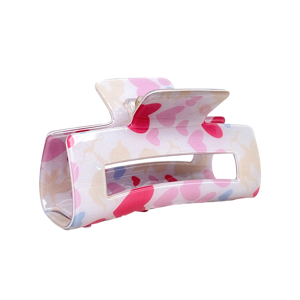 1 paar eenvoudige serie elegante hart PVC dames haarklemmen h5 Afbeelding4