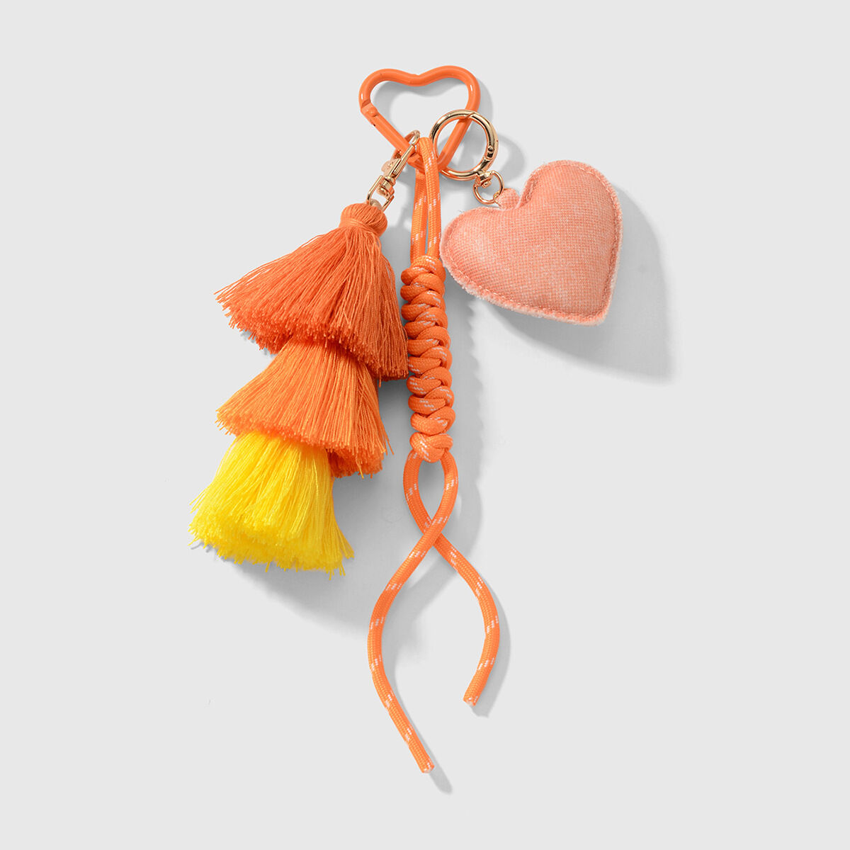 1 Orange Heart Keychain Picture2