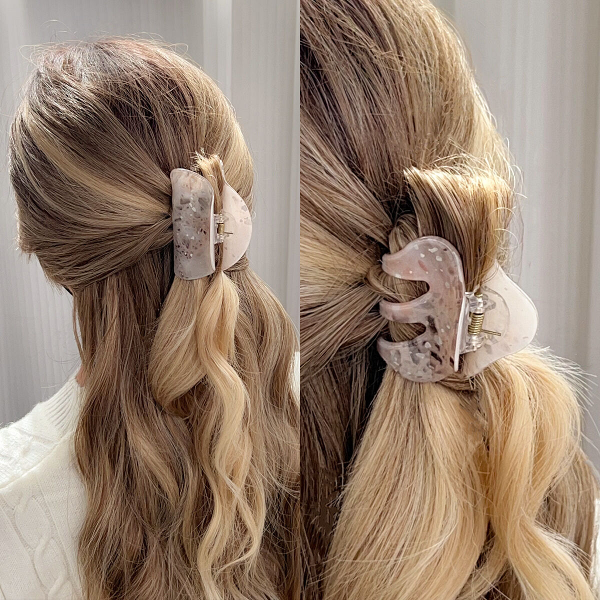 1 Piece Simple Series Casual Solid Color Acrylic Women's Hair Claws 2