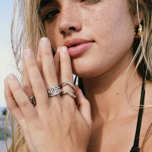 style geometric stainless steel gold color statement rings h5 Picture2
