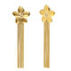 Lange Quastenohrringe mit Blumenmotiv – Gold