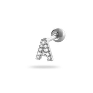 1 Piece Simple Series Simple Letter Copper Gold Color Zircon Women's Piercings Earrings h5