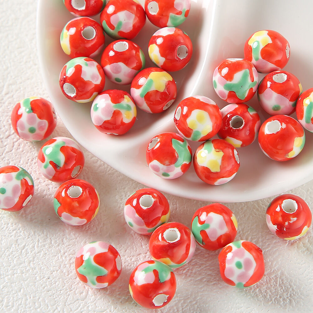 1 Piece Ball Ceramics DIY Jewelry Bead h5 