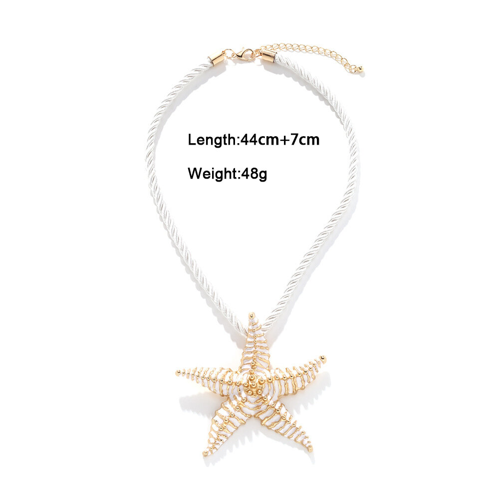 Vacation Alloy Starfish Pendant Necklaces Picture5