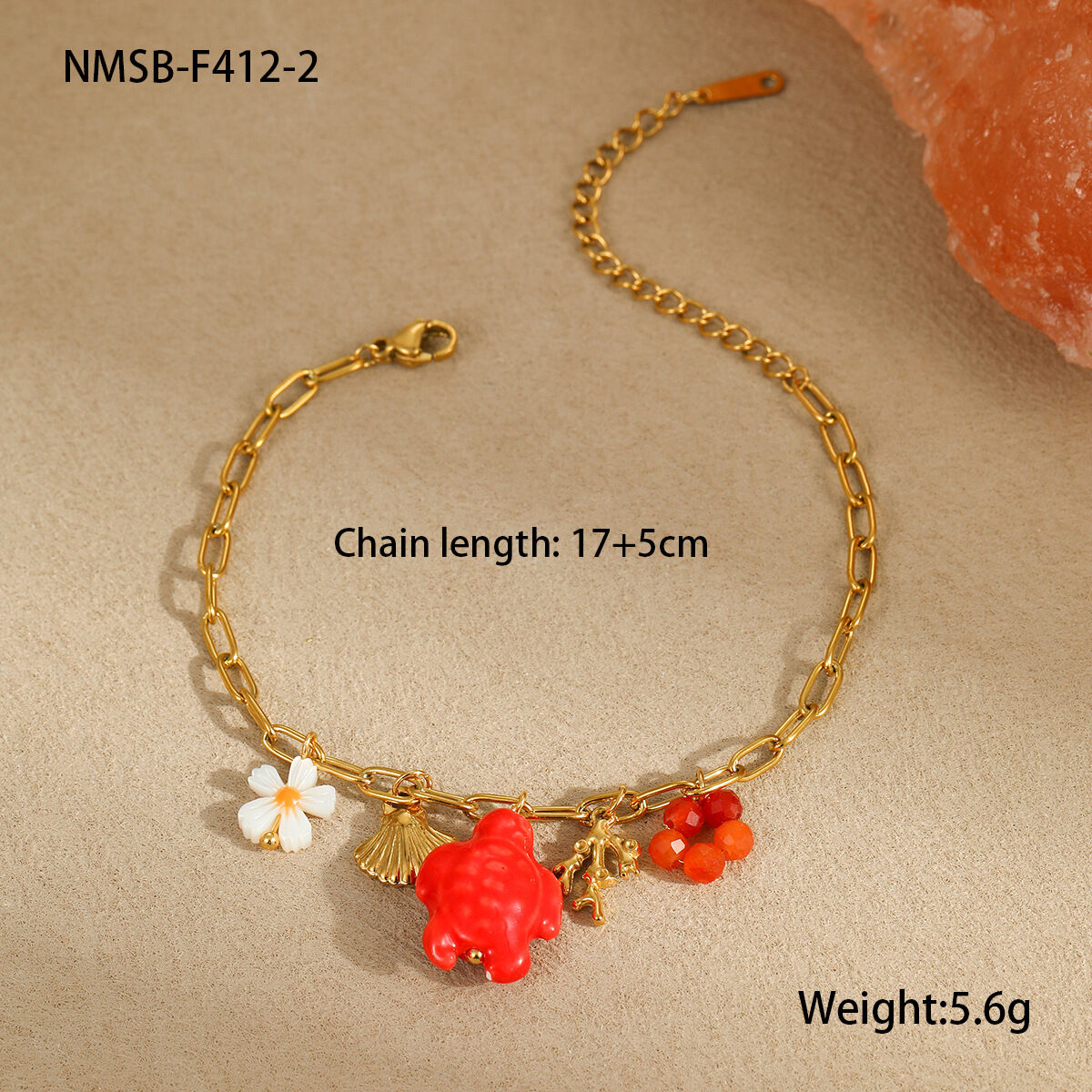 Nmsb-F412-2 Red Turtle Bracelet Picture4