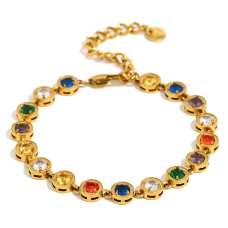 Luxury Series Gem Adorned Stainless Steel Waterproof Women's Necklaces