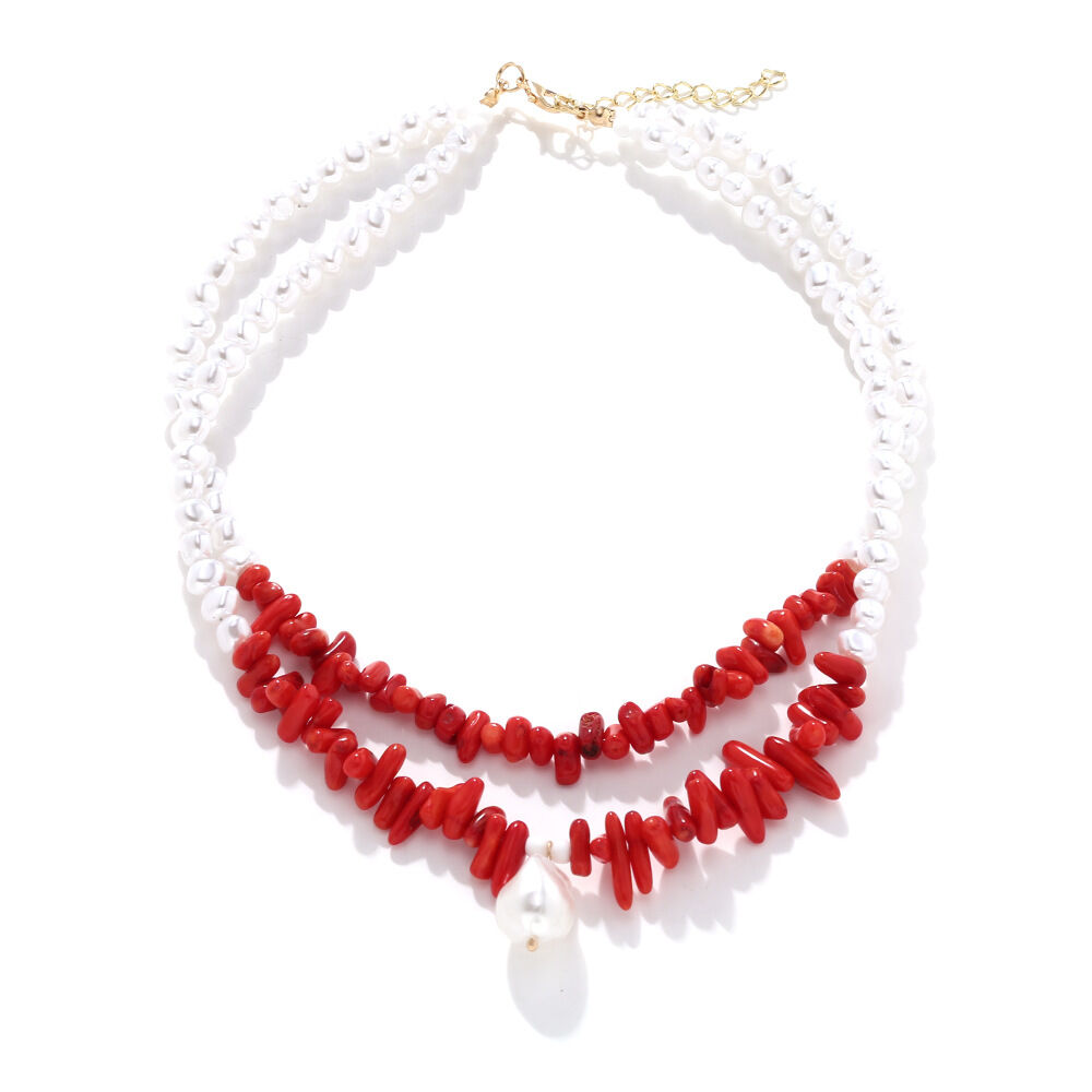 Resin Beaded Layered Necklaces