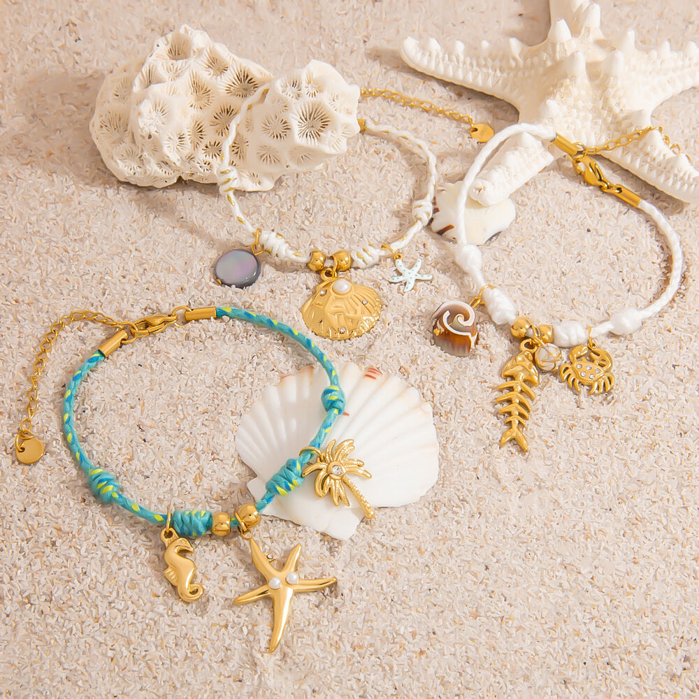 DIY Bracelet with Seashell and Starfish Pendant h5 Picture3
