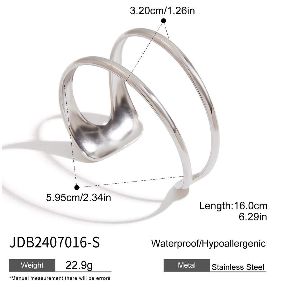 style stainless steel gold color cuff bracelets