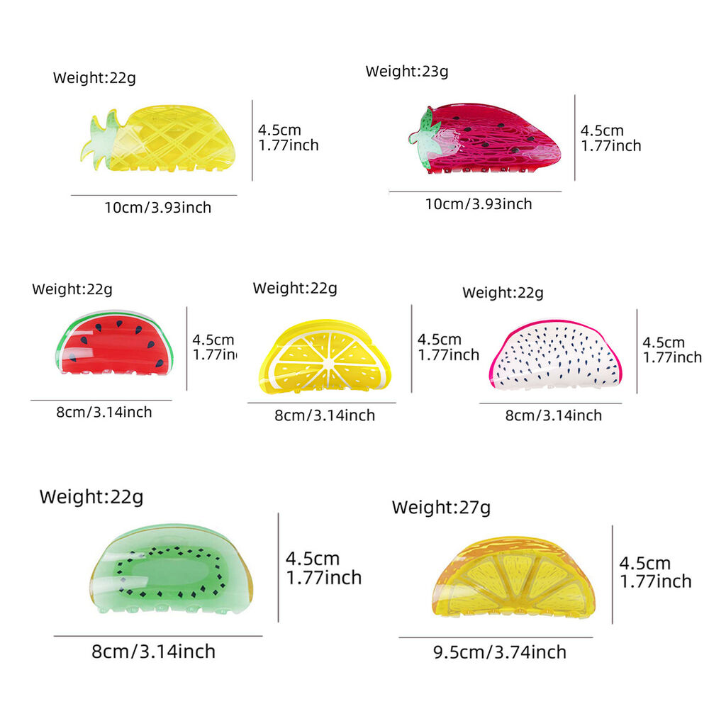 1 Stück Acetat-Haarklammern im Fresh-Style der Fruit Series für Damen Bild7