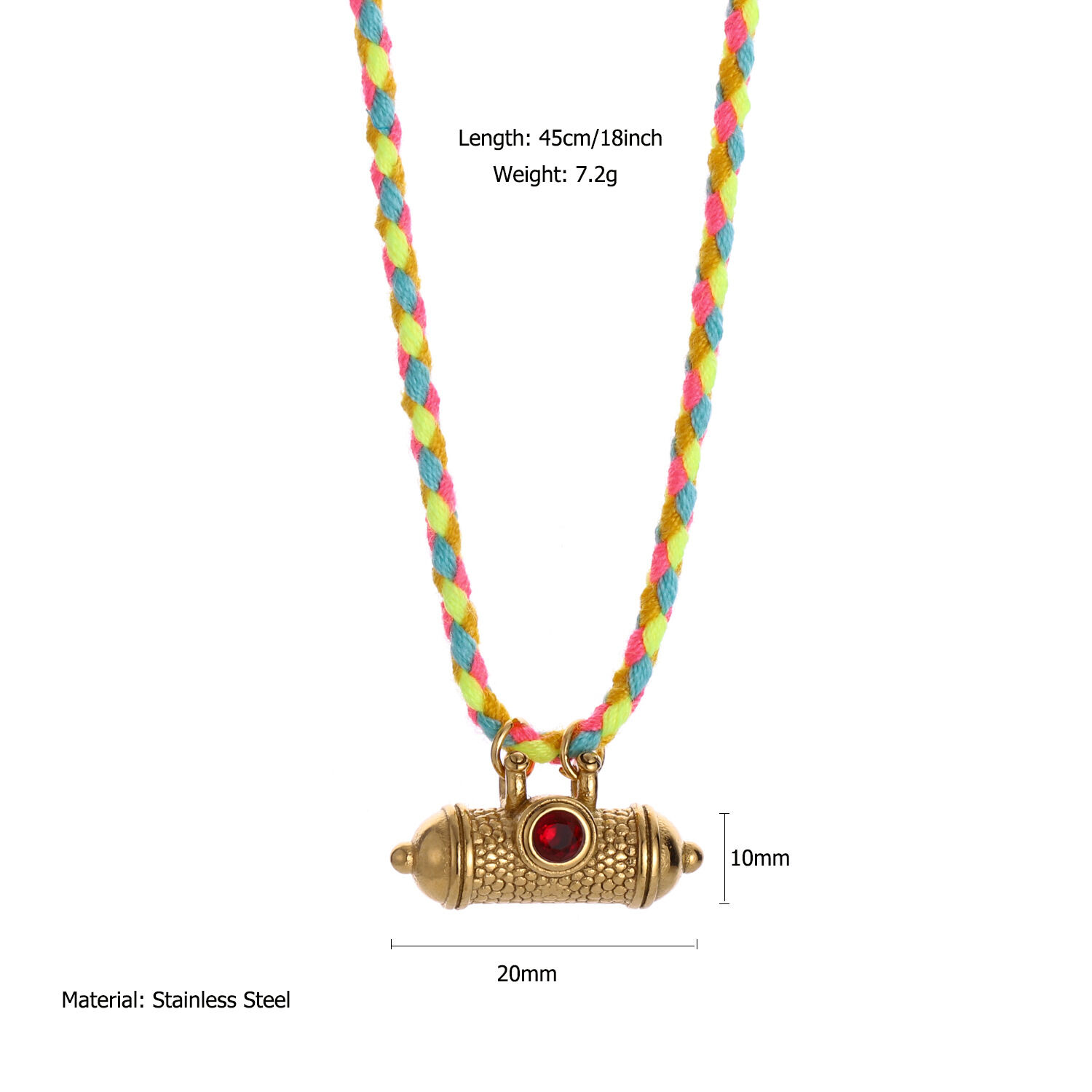 1 Pair Romantic Series Classic Sun/Moon Stainless Steel Waterproof Gold Color Women's Pendant Necklaces h5Picture2