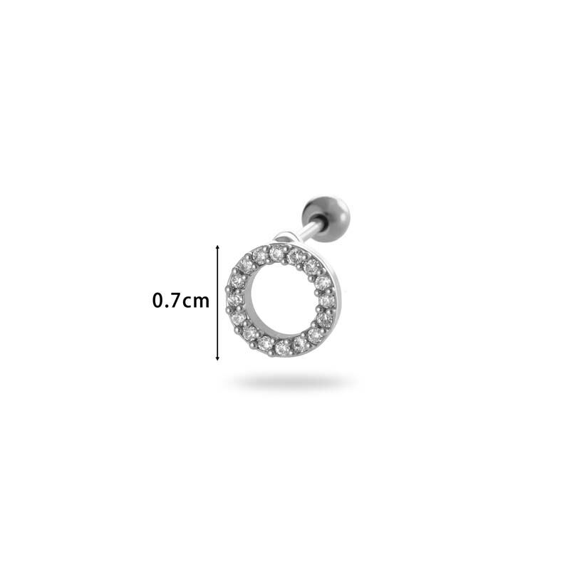 1 Stück Simple Series Einfache geometrische Kupfer Gold Farbe Zirkon Damen Piercings Ohrringe h5Bild2