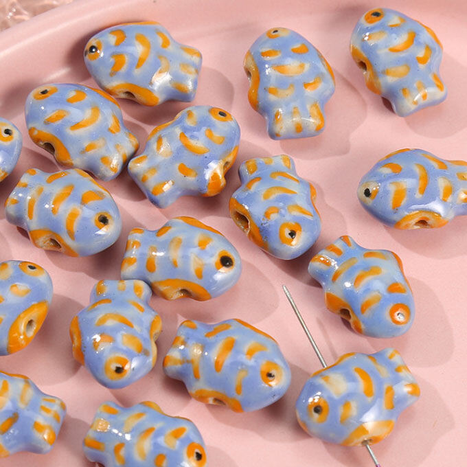1 Piece Fish Ceramics DIY Jewelry Bead Picture2