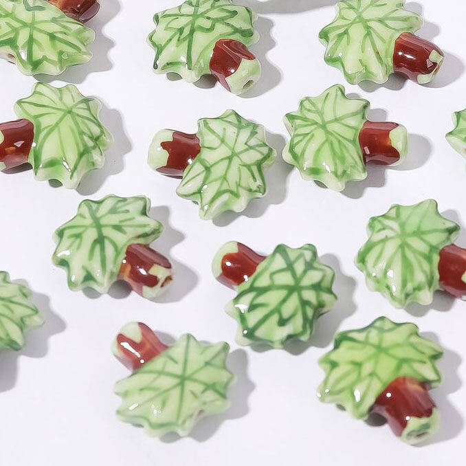 1 Piece Green Series Ceramics DIY Jewelry Bead h5 Picture5