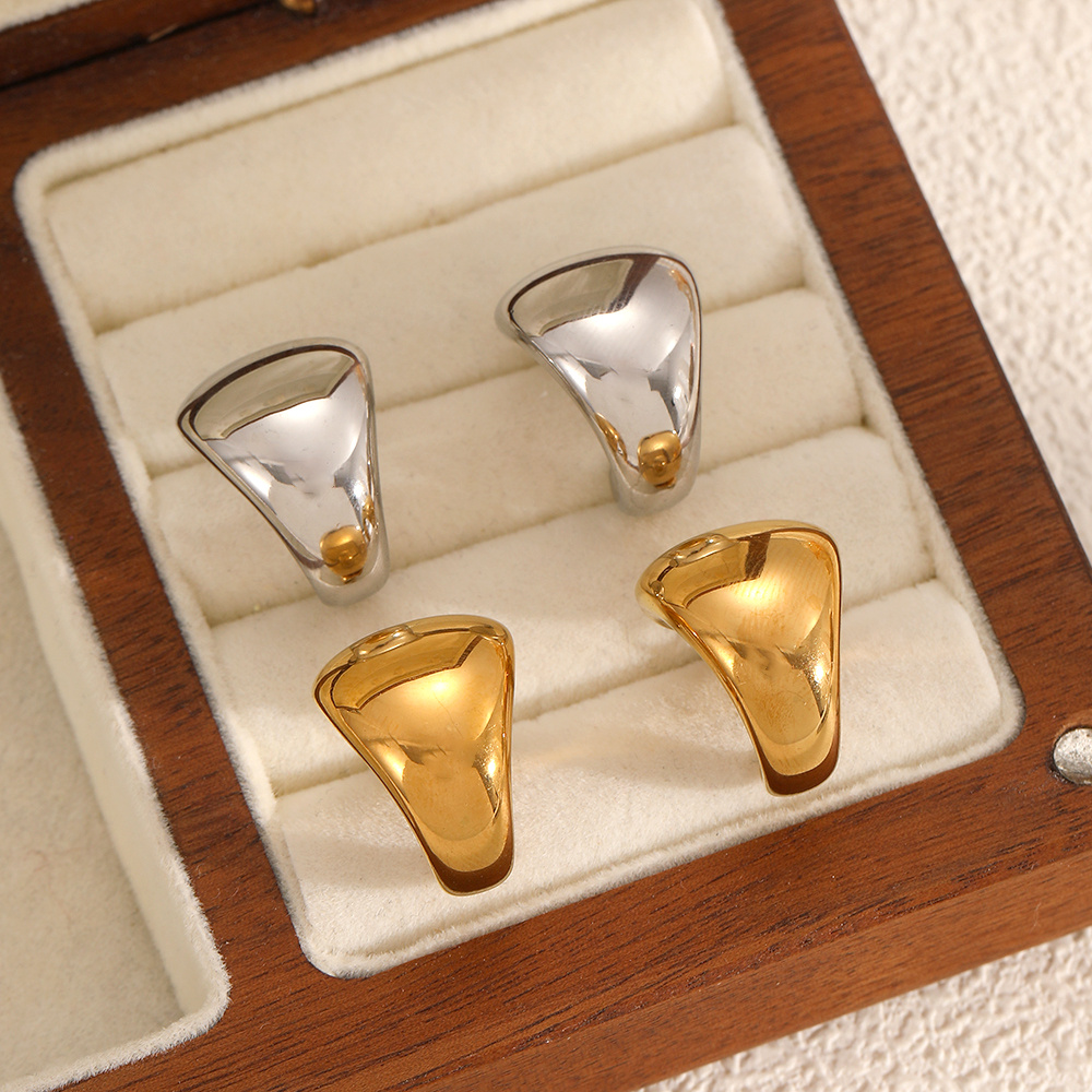  style stainless steel gold color stud earrings Picture3