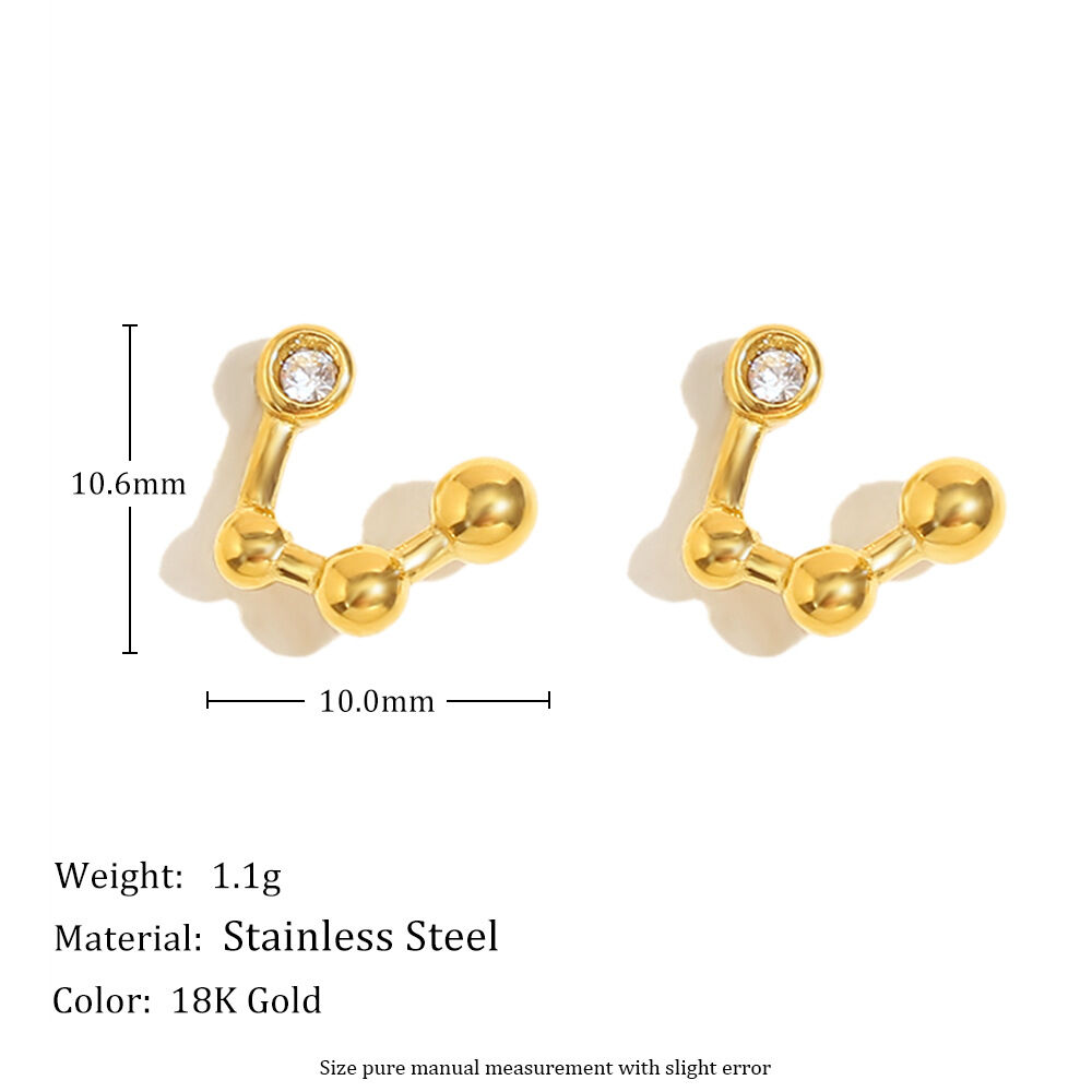 Diamond Zodiac Earrings-Aquarius Picture10