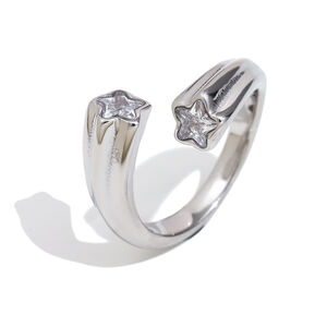 1 Piece Simple Series Daily Stainless Steel Waterproof Women's Gemstone Rings h5 Picture3