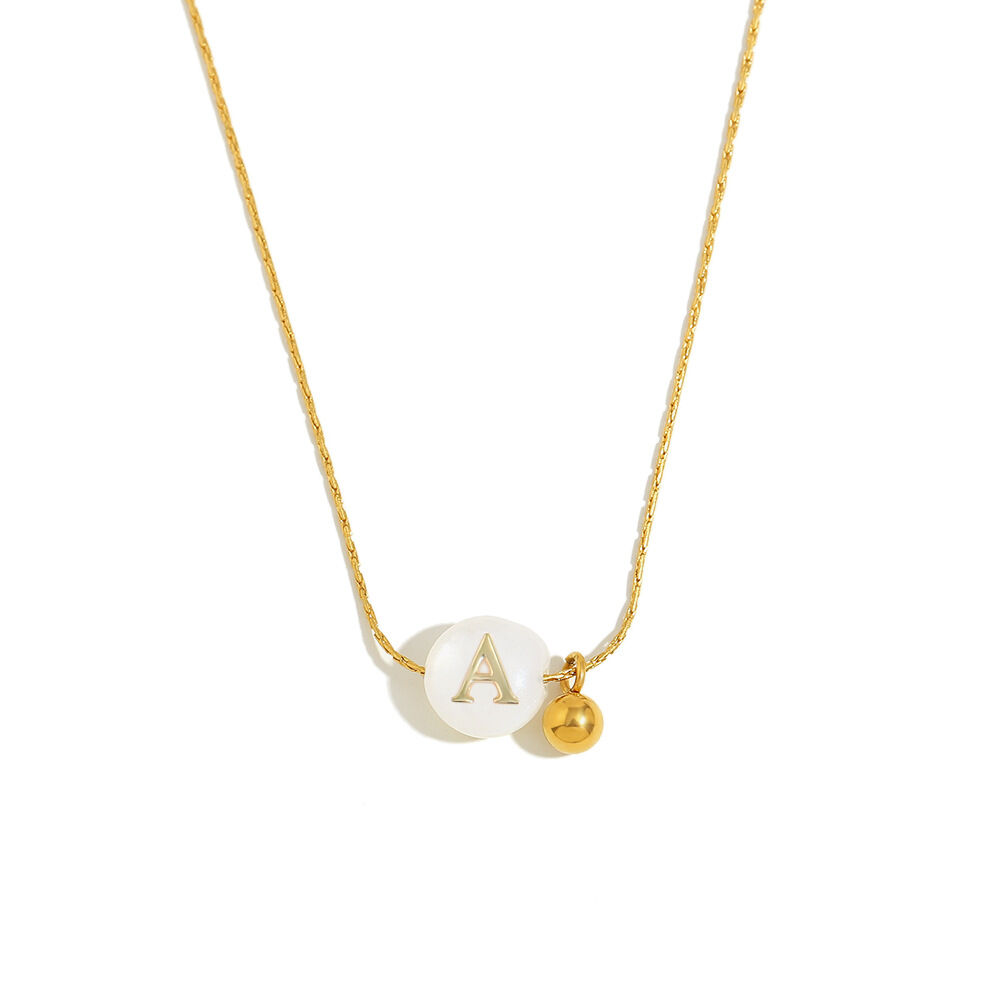 Elegant Alphabet DIY Stainless Steel Waterproof Women's Necklaces