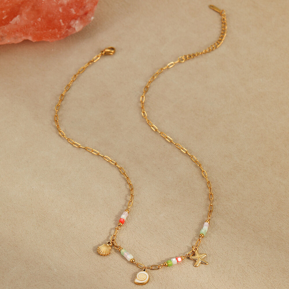 Simple Design Ocean Series Stainless Steel Waterproof Women's Necklaces Picture5
