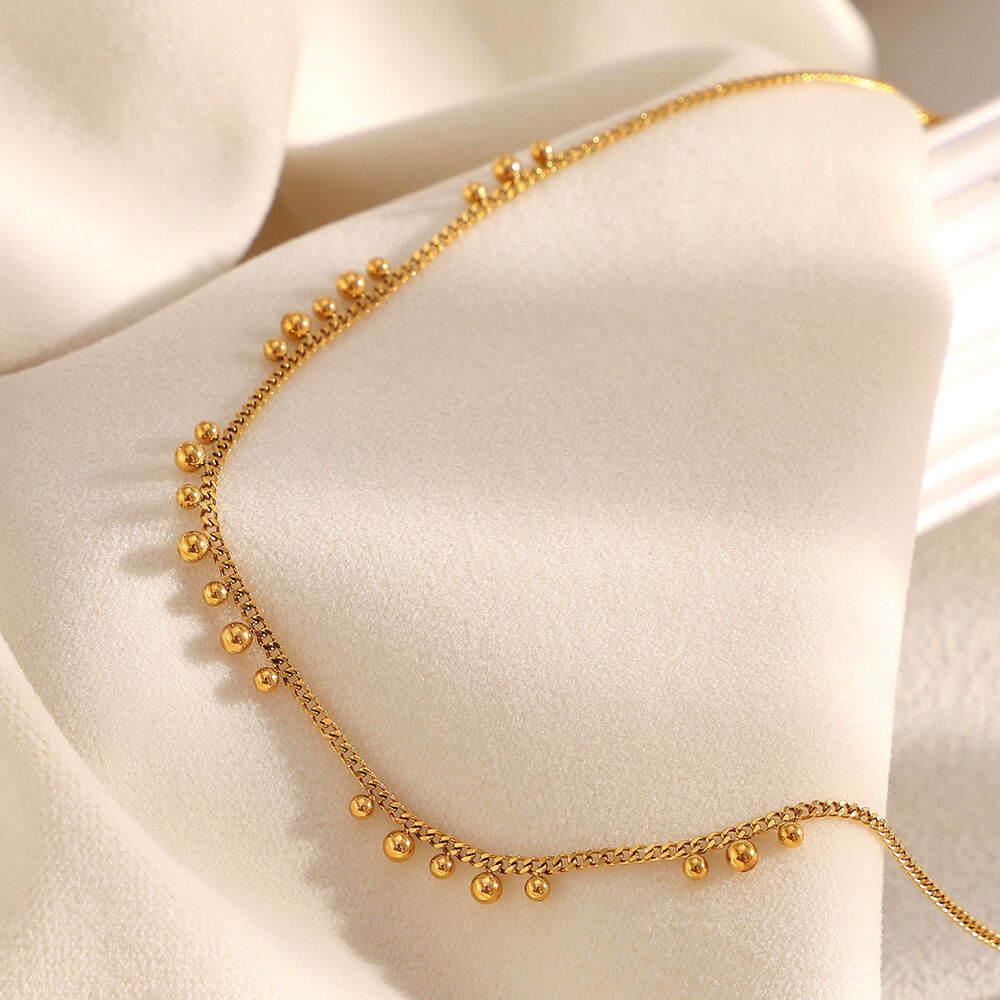 Simple Series OL Solid Color Stainless Steel Waterproof Women's Chain Necklaces h5 Picture2