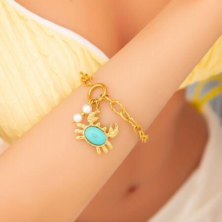 Cute Little Crab Stainless Steel Waterproof Women's Bracelet