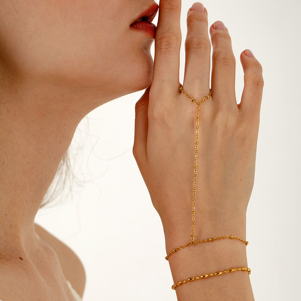 Chain Stainless Steel Waterproof Gold Color  Women's Chain Bracelets