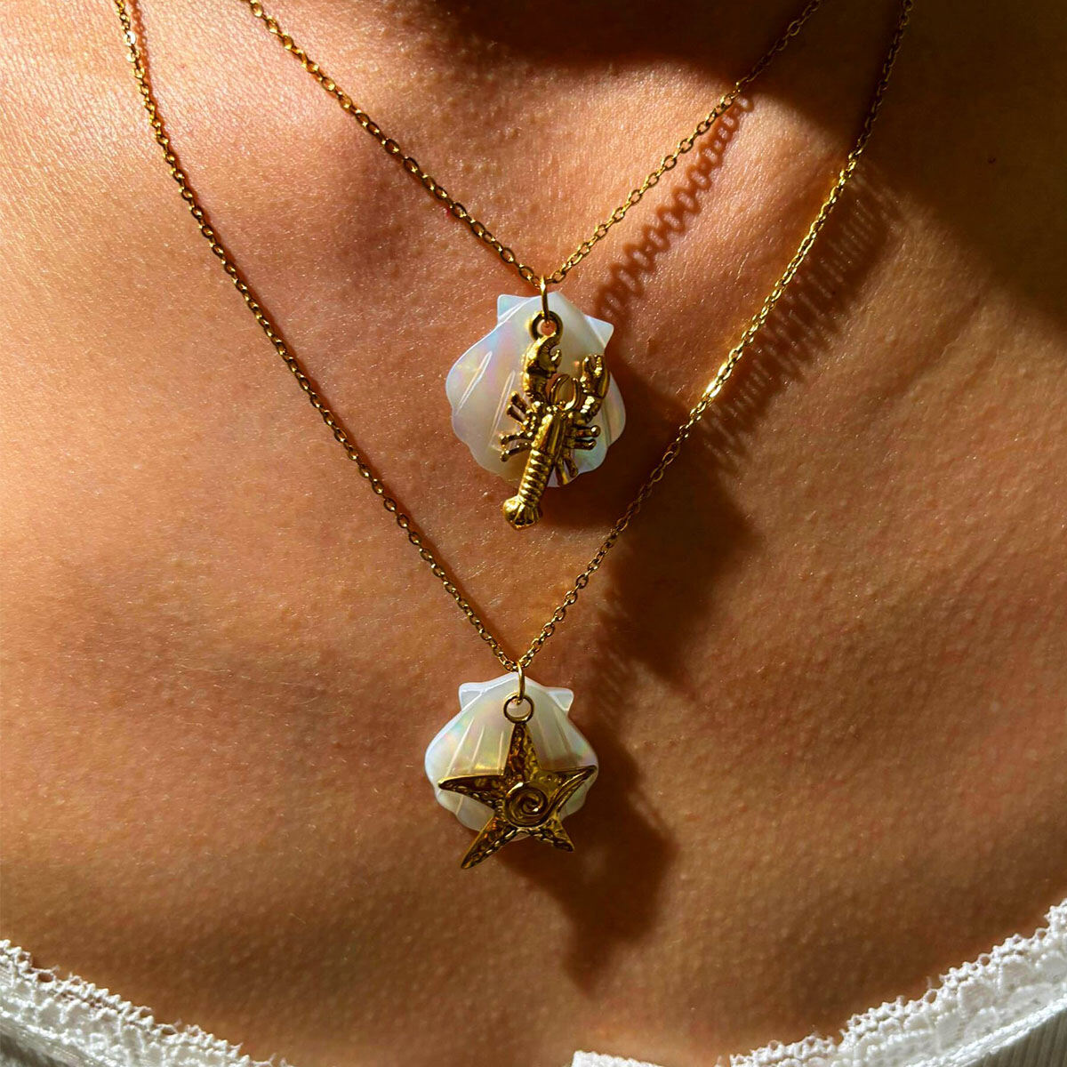 1 Piece Stainless Steel Waterproof Gold Color Pendant Necklace h5 Picture4