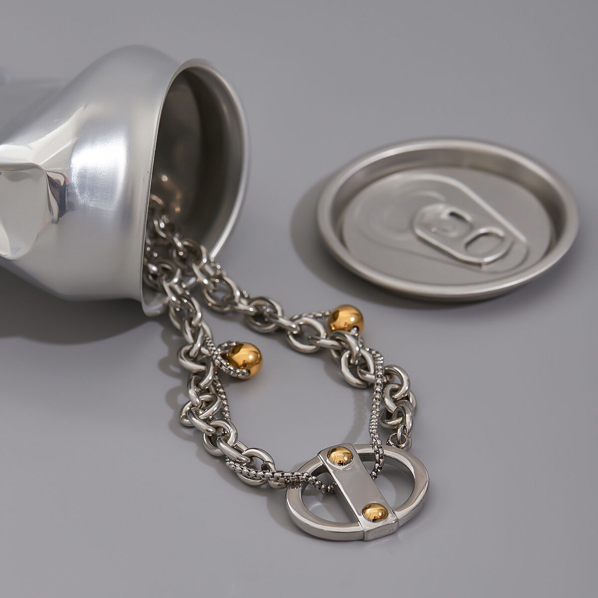 1 pezzo moderno geometrico in acciaio inossidabile impermeabile color oro collana con ciondolo da donna h5 Immagine7
