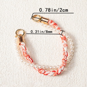 1 Piece Stylish Series Sennit Scarves Beads Aluminum Phone Strap h5 Picture3