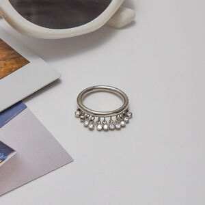 1 piece luxurious series tassel stainless steel gold color women's gemstone rings h5 Picture6