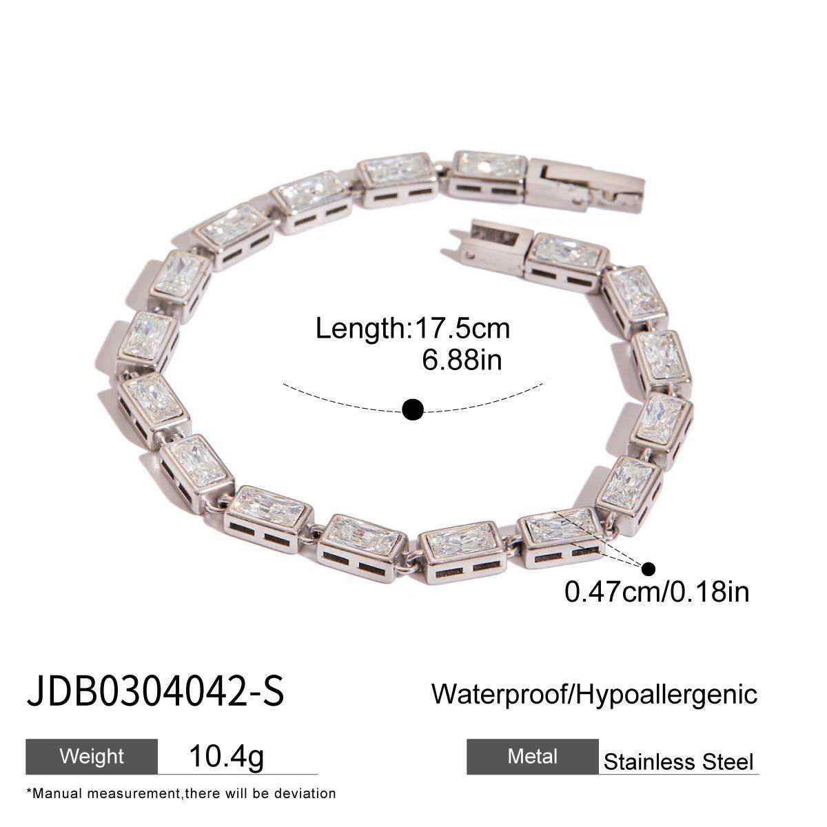 1 Piece Luxurious Series Sexy Geometric Stainless Steel Waterproof Gold Color Women's Chain Bracelets Picture2