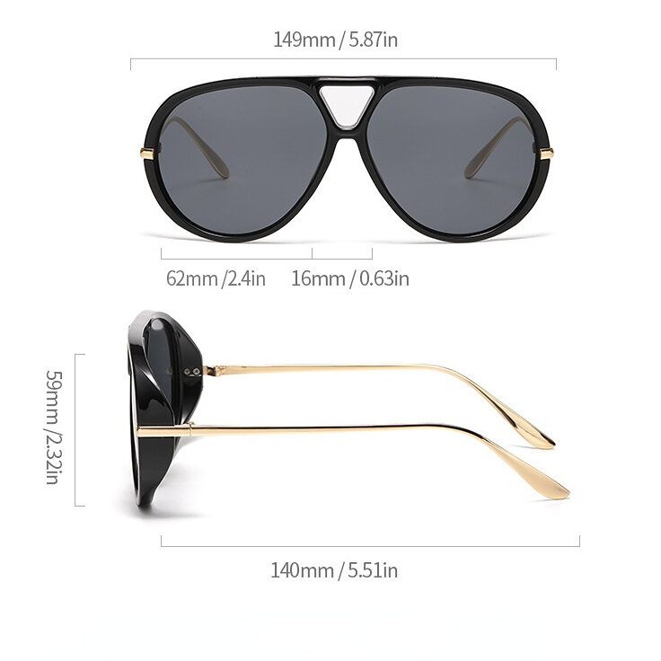 1 Pair Simple Series Casual Solid Color Women's Sunglasses h5 Picture6