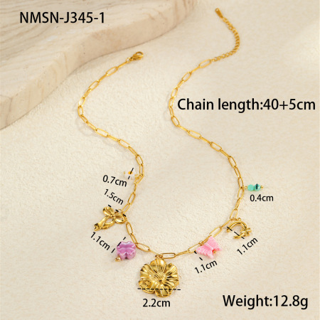 Collar con colgante de tortuga de vacaciones de acero inoxidable, resistente al agua, color dorado, para mujer