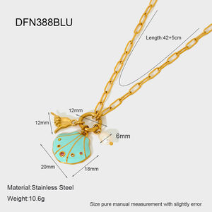 1 Pair Romantic Series Vacation Turtle Stainless Steel Waterproof Women's Necklaces h5