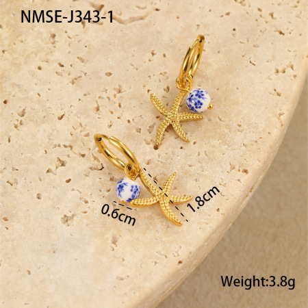 Pendientes colgantes geométricos de acero inoxidable para mujer, resistentes al agua, color dorado