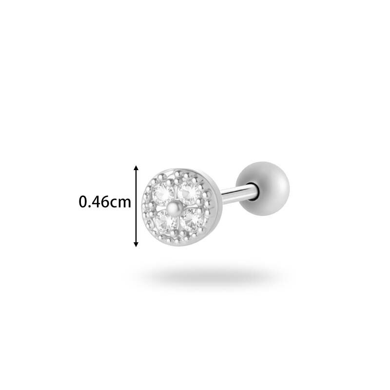1 Adet Bakır Altın Rengi Zirkonyum Piercing Küpe h5 Resim2