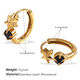 Eh1127Bkg Black Diamond Gold Hoop Earrings Picture6