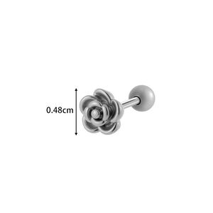 1 Piece Simple Stainless Steel Waterproof Gold Color Zircon Piercings Earring h5 Picture2