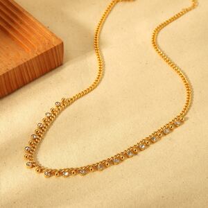 Daily Chain Stainless Steel Waterproof Gold Color Women's Pendant Necklaces h5 Picture4