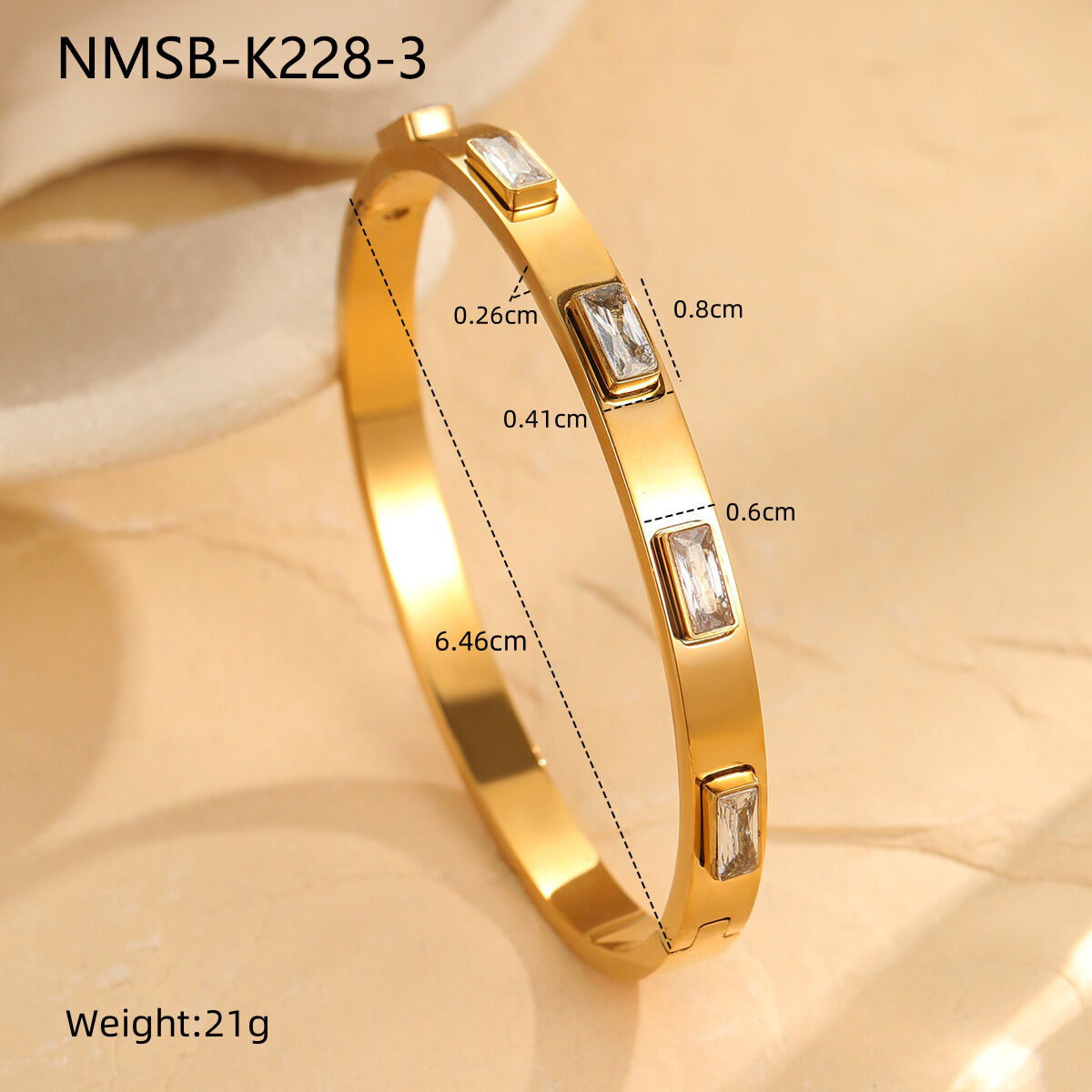 Nmsb-K228-3 Row Diamond White Diamond Bracelet Picture8