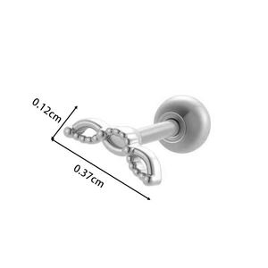 1 Piece Lustrous Cross Copper Gold Color Zircon Women's Piercings Earrings h5 Picture2