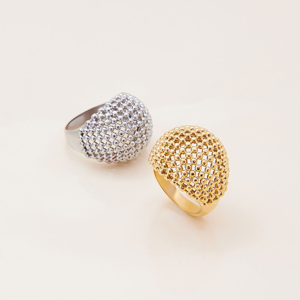 1 Piece Personality Geometric Stainless Steel Waterproof Gold Color Statement Rings h5Picture4